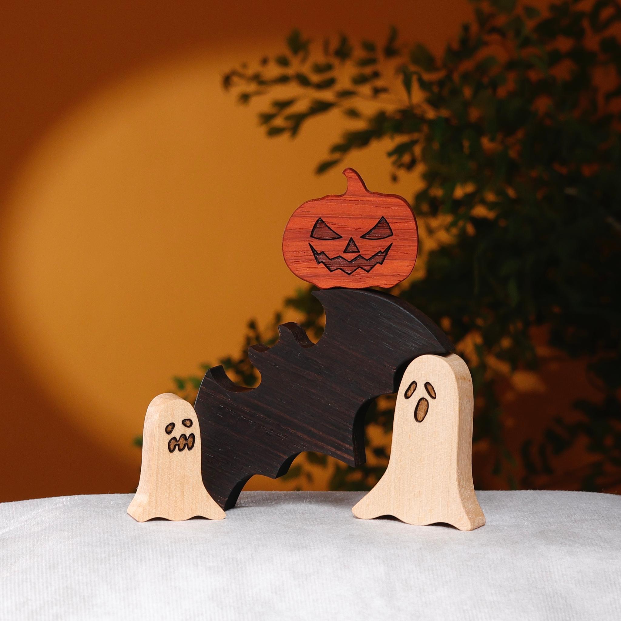 ハロウィン　オブジェ　飾り　パズル　木製　無垢材 | 5枚目